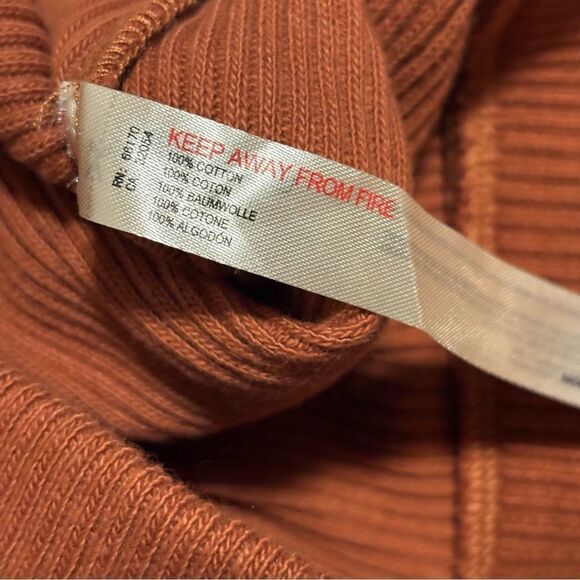 Free People Picnic Sweater Ribbed Flare Lounge Pant Terra Cotta- Size Medium - Picture 9 of 12